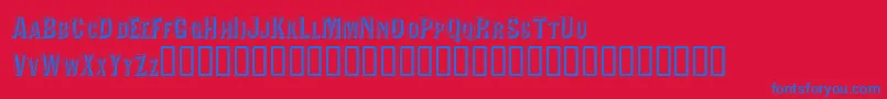 Valdivafacetsscapsssk Font – Blue Fonts on Red Background