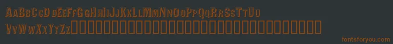 Шрифт Valdivafacetsscapsssk – коричневые шрифты на чёрном фоне