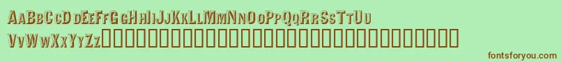 Valdivafacetsscapsssk Font – Brown Fonts on Green Background