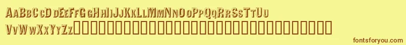 Valdivafacetsscapsssk Font – Brown Fonts on Yellow Background