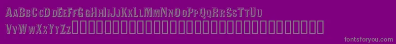 フォントValdivafacetsscapsssk – 紫の背景に灰色の文字
