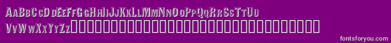 Valdivafacetsscapsssk Font – Green Fonts on Purple Background