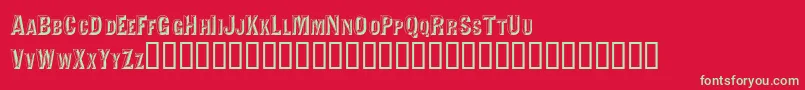 Valdivafacetsscapsssk Font – Green Fonts on Red Background