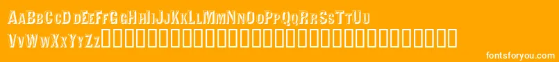 Valdivafacetsscapsssk Font – White Fonts on Orange Background