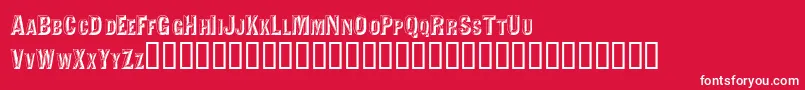 Valdivafacetsscapsssk Font – White Fonts on Red Background