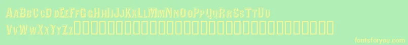 Valdivafacetsscapsssk Font – Yellow Fonts on Green Background