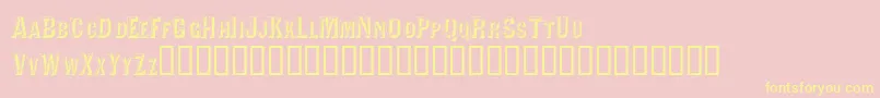 Valdivafacetsscapsssk Font – Yellow Fonts on Pink Background