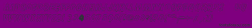 Gizmooutlinecapsssk Font – Black Fonts on Purple Background