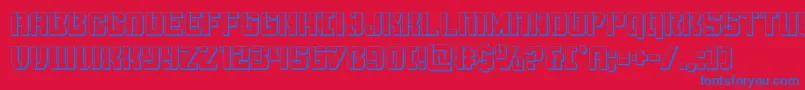 Thundertrooper3D Font – Blue Fonts on Red Background