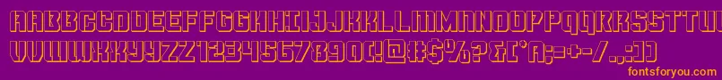 Thundertrooper3D Font – Orange Fonts on Purple Background