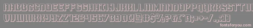 Thundertrooper3D Font – Pink Fonts on Gray Background