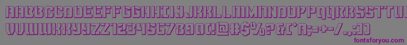 Thundertrooper3D Font – Purple Fonts on Gray Background