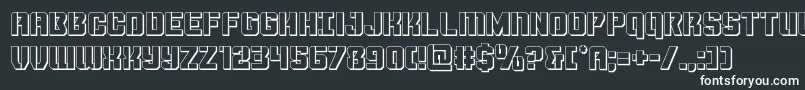 フォントThundertrooper3D – 白い文字