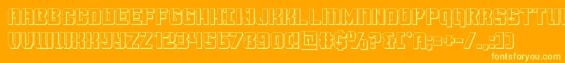 Thundertrooper3D Font – Yellow Fonts on Orange Background