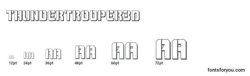 Размеры шрифта Thundertrooper3D