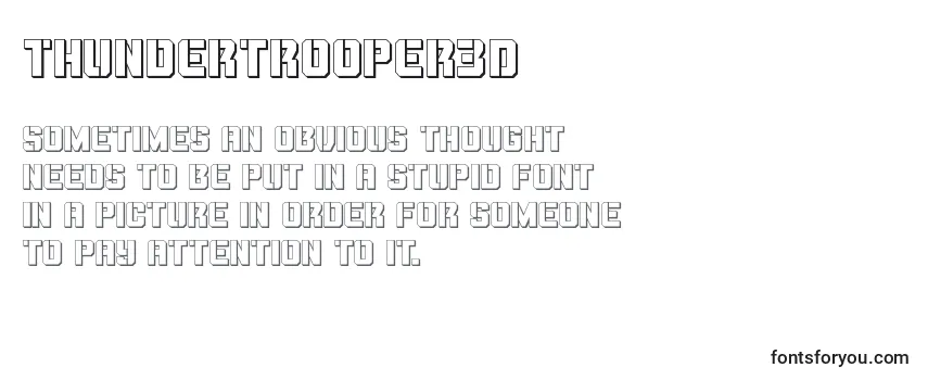 Überblick über die Schriftart Thundertrooper3D