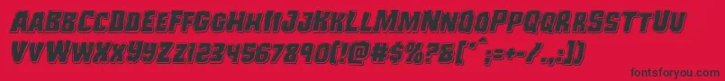 Monsterhunterpunchital Font – Black Fonts on Red Background