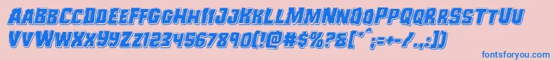 Monsterhunterpunchital Font – Blue Fonts on Pink Background