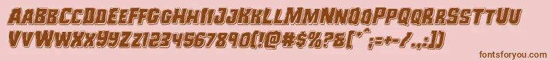 Monsterhunterpunchital Font – Brown Fonts on Pink Background