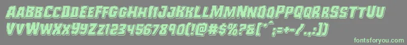 Monsterhunterpunchital Font – Green Fonts on Gray Background