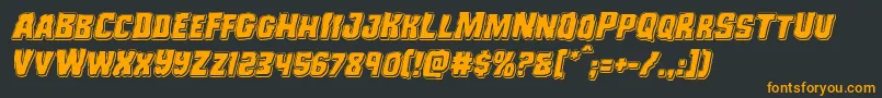 Monsterhunterpunchital Font – Orange Fonts on Black Background