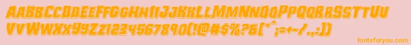 Monsterhunterpunchital Font – Orange Fonts on Pink Background