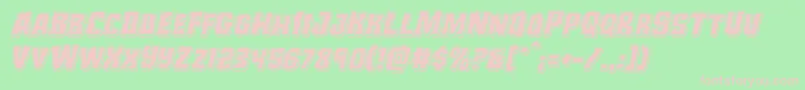 Monsterhunterpunchital Font – Pink Fonts on Green Background