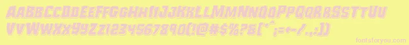Monsterhunterpunchital Font – Pink Fonts on Yellow Background