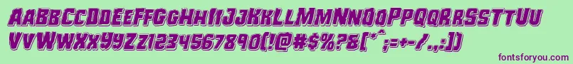 Monsterhunterpunchital Font – Purple Fonts on Green Background