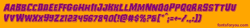 Monsterhunterpunchital Font – Purple Fonts on Orange Background