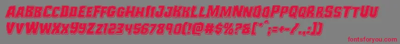 Monsterhunterpunchital Font – Red Fonts on Gray Background