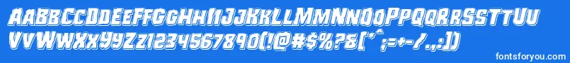フォントMonsterhunterpunchital – 青い背景に白い文字