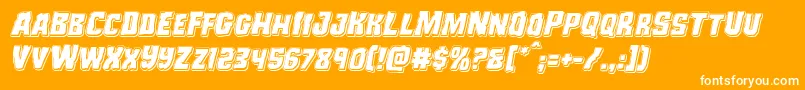 Monsterhunterpunchital Font – White Fonts on Orange Background