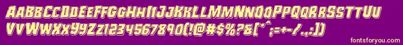 Monsterhunterpunchital Font – Yellow Fonts on Purple Background