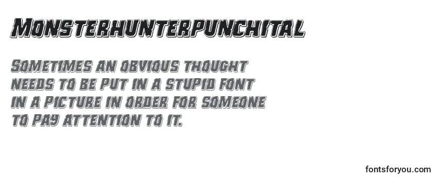 Шрифт Monsterhunterpunchital
