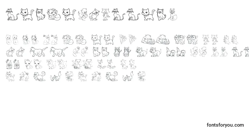 Schriftart TenderKittens – Alphabet, Zahlen, spezielle Symbole