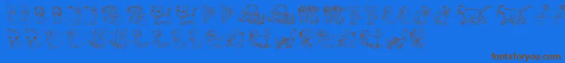 TenderKittens Font – Brown Fonts on Blue Background