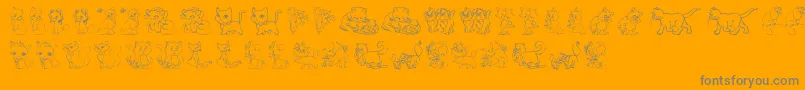 TenderKittens Font – Gray Fonts on Orange Background