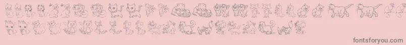 Czcionka TenderKittens – szare czcionki na różowym tle