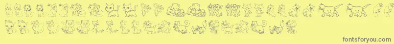 TenderKittens Font – Gray Fonts on Yellow Background