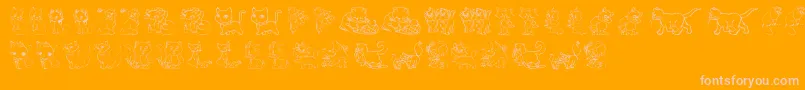 TenderKittens Font – Pink Fonts on Orange Background