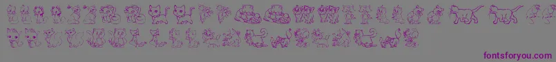 TenderKittens Font – Purple Fonts on Gray Background
