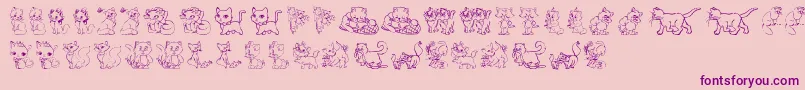 TenderKittens Font – Purple Fonts on Pink Background