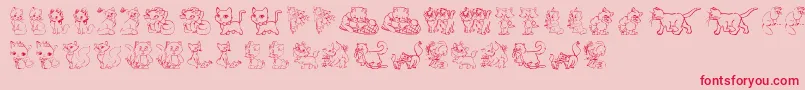 TenderKittens Font – Red Fonts on Pink Background