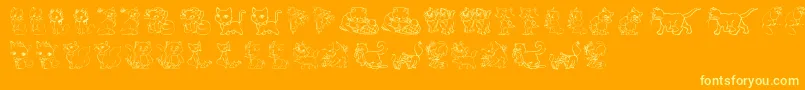 TenderKittens Font – Yellow Fonts on Orange Background