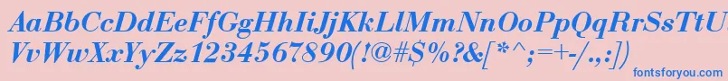 En savoir plus sur la police EurobodtdembolItalic Police EurobodtdembolItalic – polices bleues sur fond rose
