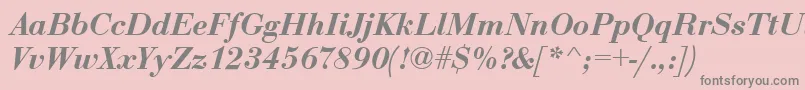 EurobodtdembolItalic Font – Gray Fonts on Pink Background