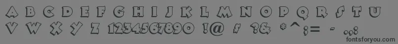 Tooneyno Font – Black Fonts on Gray Background