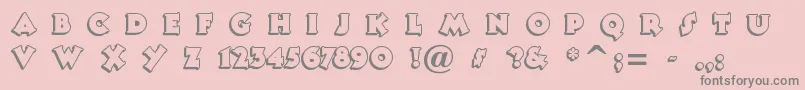Tooneyno Font – Gray Fonts on Pink Background
