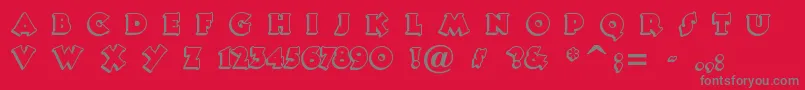 Tooneyno Font – Gray Fonts on Red Background